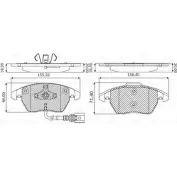 Тормозные колодки, дисковые, комплект Bosch F 03B 050 143 1193532443 BN 1107 8212-D1107,8686-D1107,8760-D1107