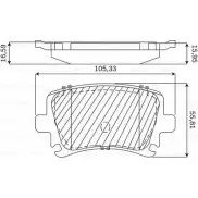 Тормозные колодки, дисковые, комплект Bosch 8213-D1108 BN 1108 F 03B 050 144 Audi A3 (8PA) 2 Спортбек 2.0 S3 Quattro 265 л.с. 2008 – 2013