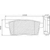 Тормозные колодки, дисковые, комплект Bosch F 03B 050 172 Ford Edge 1 (CD3, TQ1) Кроссовер 3.5 269 л.с. 2006 – 2020 8378-D1259 BN 1259