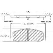 Тормозные колодки, дисковые, комплект Bosch 1193532921 BA 0482 7186-D283,7186-D332,7186-D482 F 03B 150 012