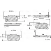 Тормозные колодки, дисковые, комплект Bosch BA 0564 Honda City 4 (GD, GE4) Седан 1.5 FF 107 л.с. 2005 – 2008 F 03B 150 024 7443-D564