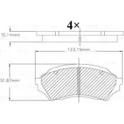 Тормозные колодки, дисковые, комплект Bosch Mazda 323 (BJ) 6 Седан 7670-D798 BA 0798 F 03B 150 068