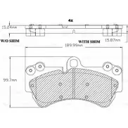 Тормозные колодки, дисковые, комплект Bosch Volkswagen Touareg (7LA, 7L6, 7L7) 1 Внедорожник 3.6 V6 FSI 280 л.с. 2005 – 2010 F 03B 150 130 7911-D1007 BA 1007