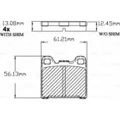 Тормозные колодки, дисковые, комплект Bosch F 03B 150 204 BA 0031 7035-D31,7255-D31,736-D31,7736-D31 Volvo S70 1 (874) Седан 2.3 T5 AWD 250 л.с. 1997 – 2000