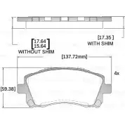 Тормозные колодки, дисковые, комплект Bosch Subaru Impreza (GG) 2 Универсал 2.5 i AWD 152 л.с. 2002 – 2005 F 03B 150 273 7589-D721 BA 0721