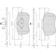 Тормозные колодки, дисковые, комплект Bosch Volvo S80 1 (184) Седан 2.3 R 265 л.с. 2000 – 2005 BA 0794 F 03B 150 290 7664-D794