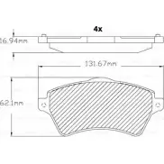 Тормозные колодки, дисковые, комплект Bosch F 03B 150 318 BA 0926 1193533323 7827-D926