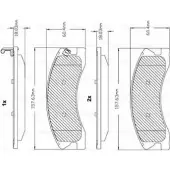 Тормозные колодки, дисковые, комплект Bosch 1193533331 7846-D945 F 03B 150 322 BA 0945