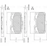 Тормозные колодки, дисковые, комплект Bosch F 03B 150 384 BA 1182 8298-D1182 Subaru Impreza (GD) 2 Седан 2.0 i WRx AWD (GDA) 228 л.с. 2002 – 2005