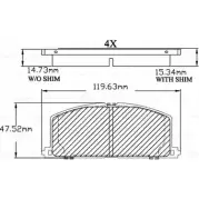 Тормозные колодки, дисковые, комплект Bosch Toyota Tercel (L50) 5 Седан 1.5 (EL53) 95 л.с. 1994 – 1999 BA 0242 7153-D242 F 03B 150 406