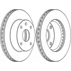 Тормозной диск Ferodo DD F1257C-1 DDF1257C-1 IBI270T 1193638864