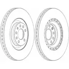 Тормозной диск Ferodo DDF1909C-1 DDF 1909C-1 1193641449 1ME8DL
