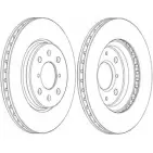 Тормозной диск Ferodo DDF2070C-1 R18CZPX 1193641672 DDF2070 C-1