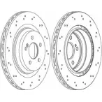 Тормозной диск Ferodo DD F2177C 1L186 Mercedes SL-Class (R230) 2 Кабриолет 5.5 55 AMG Kompressor (2374) 500 л.с. 2002 – 2012 DDF2177C