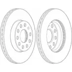 Тормозной диск Ferodo CQIC3KD DDF2 400C DDF2400C 1193641962