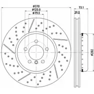 Тормозной диск MINTEX 98200 2654 MDCB2576 Bmw 3 (F30) 6 Седан 2.0 328 i Turbo Active Flex 245 л.с. 2014 – 2024 98200 2654 0 1