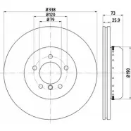 Тормозной диск MINTEX MDCB2577 98200 2197 0 1 Bmw 1 (E88) 1 Кабриолет 3.0 135 i 306 л.с. 2008 – 2013 98200 2197