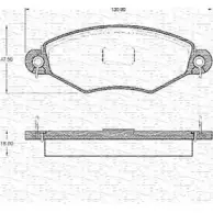 Тормозные колодки, дисковые, комплект MAGNETI MARELLI 1193771521 7Z43H 363702161039 B P1039