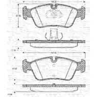 Тормозные колодки, дисковые, комплект MAGNETI MARELLI 21925 219 24 363702161085 Bmw 3 (E46) 4 Универсал 2.0 320 d 136 л.с. 2000 – 2001