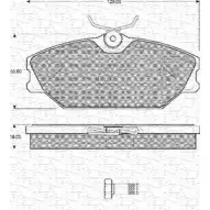 Тормозные колодки, дисковые, комплект MAGNETI MARELLI 363702161116 Renault Scenic (JA, FA) 1 Минивэн 1.9 dTi (JA0N) 98 л.с. 1999 – 2003 BP111 6 1WA4T