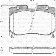 Тормозные колодки, дисковые, комплект MAGNETI MARELLI 363702161118 219 57 21958 1193771637