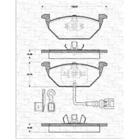 Тормозные колодки, дисковые, комплект MAGNETI MARELLI 4SE8G8W 363702161202 1193771742 B P1202