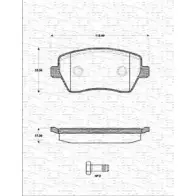 Тормозные колодки, дисковые, комплект MAGNETI MARELLI FIRAA6 BP13 02 1193771844 363702161302