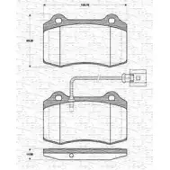 Тормозные колодки, дисковые, комплект MAGNETI MARELLI BP13 25 1193771865 363702161325 7T03P9