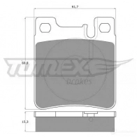 Тормозные колодки, комплект TOMEX BRAKES 1424311949 21305 tx1273 1 2-73 - Изображение 5