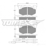 Тормозные колодки, комплект TOMEX BRAKES 20635 tx10511 1424311685 1 0-511