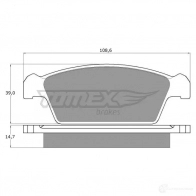 Тормозные колодки, комплект TOMEX BRAKES 23061 tx1075 1 0-75 1424311726