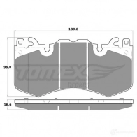 Тормозные колодки, комплект TOMEX BRAKES 17-0 7 1425025486 tx1707 24659