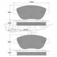 Тормозные колодки, комплект TOMEX BRAKES 12 -48 1424311923 23705 tx1248 - Изображение 5