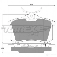 Тормозные колодки, комплект TOMEX BRAKES 23554 tx1624 16- 24 1425025404 - Изображение 4