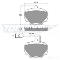 Тормозные колодки, комплект TOMEX BRAKES 1425025359 21237 tx1550 1 5-50 - Изображение 1