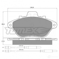 Тормозные колодки, комплект TOMEX BRAKES 1550 21238 1425530414 2 1237 - Изображение 2