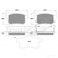 Тормозные колодки, комплект TOMEX BRAKES tx1754 17- 54 1425025533 24435 - Изображение 1