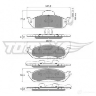 Тормозные колодки, комплект TOMEX BRAKES tx1283 23193 12-8 3 1424311960 - Изображение 1