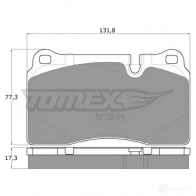 Тормозные колодки, комплект TOMEX BRAKES 20217 tx1672 1425025450 1 6-72 - Изображение 1