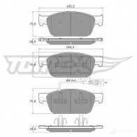 Тормозные колодки, комплект TOMEX BRAKES 24623 tx1646 16 -46 1425025424