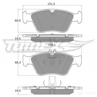 Тормозные колодки, комплект TOMEX BRAKES 1424311813 21664 tx1147 11- 47 - Изображение 1