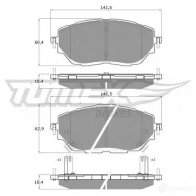 Тормозные колодки, комплект TOMEX BRAKES 1437748382 35 NULUE tx1963