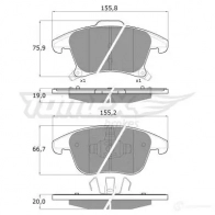 Тормозные колодки, комплект TOMEX BRAKES tx1775 17-7 5 1425025554 23589