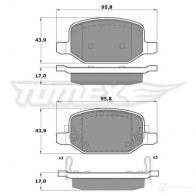 Тормозные колодки, комплект TOMEX BRAKES 1425025497 tx1718 25652 17- 18