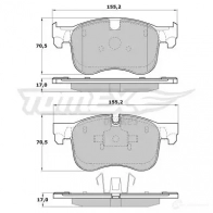 Тормозные колодки, комплект TOMEX BRAKES 17 -29 1425025508 25833 tx1729 - Изображение 1