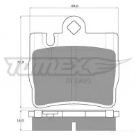 Тормозные колодки, комплект TOMEX BRAKES 23078 tx1287 1424311964 12- 87 - Изображение 1