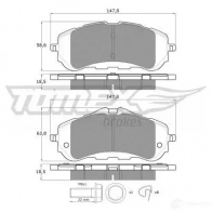 Тормозные колодки, комплект TOMEX BRAKES tx1838 CR1 V4R 1437749403 - Изображение 1