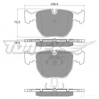 Тормозные колодки, комплект TOMEX BRAKES 1424312001 13-2 3 21486 tx1323
