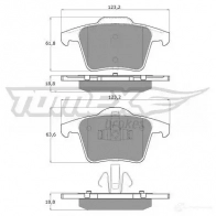 Тормозные колодки, комплект TOMEX BRAKES 14- 07 tx1407 1425025236 24011
