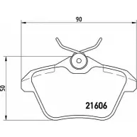 Тормозные колодки, дисковые, комплект A.B.S. 1194049132 8676D1477 P23067 21 606